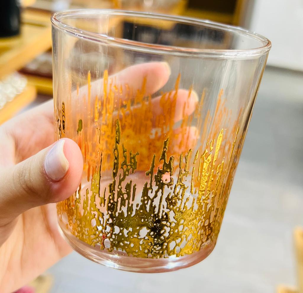 Verres à eau Flamme Doré