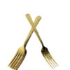 6 Fourchettes à table Dorées CS-4