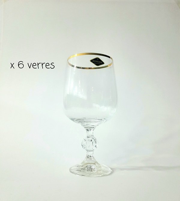 6 Verres à pied Claudia