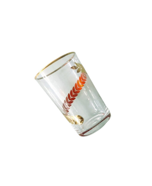 6 Verres à thé Epi Blé Or