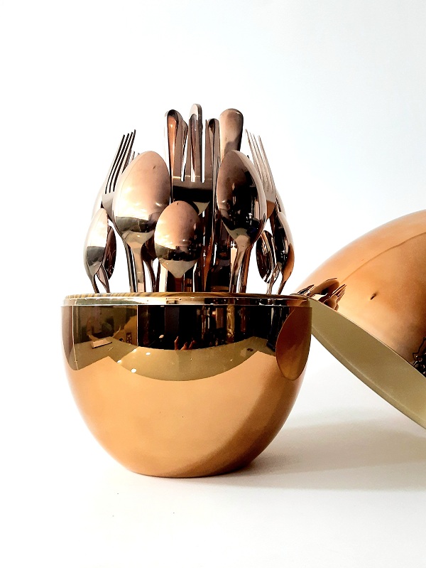 Ménagère œuf 24 pcs Rose-Gold