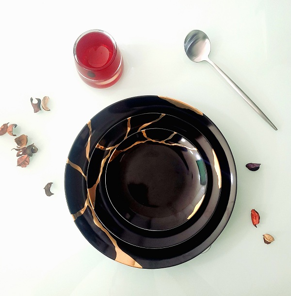 Service de Table 18 pcs Kintsugi Black – Image 3