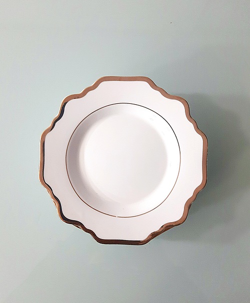 6 Assiettes Gâteaux Courbé-B