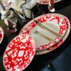 Service de Table 36 pcs Rouge-H