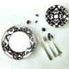 Service de Table 36 pcs Noir-H