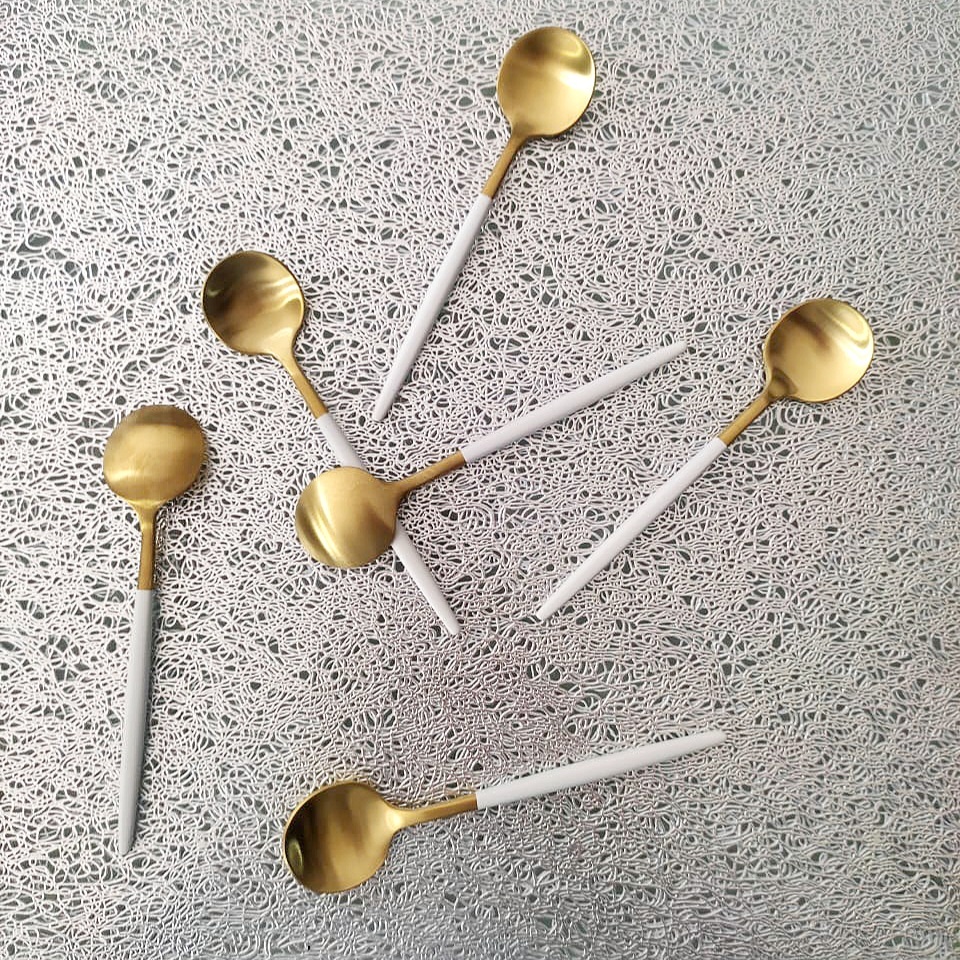 6 Cuillères Café Nuage doré