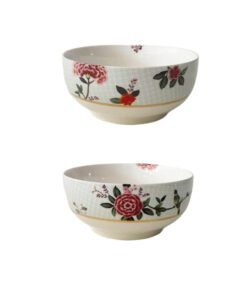 2 Bols Oiseaux rougissants