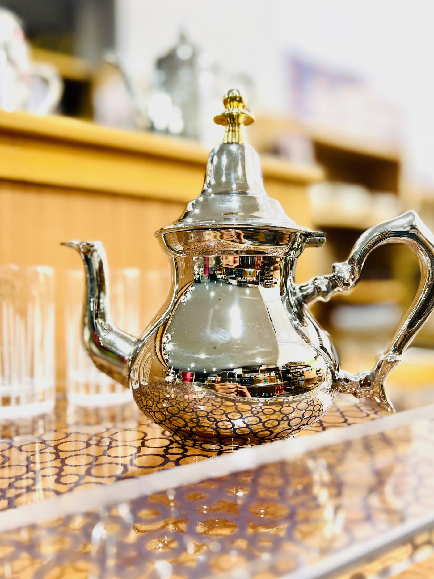 théière argentée