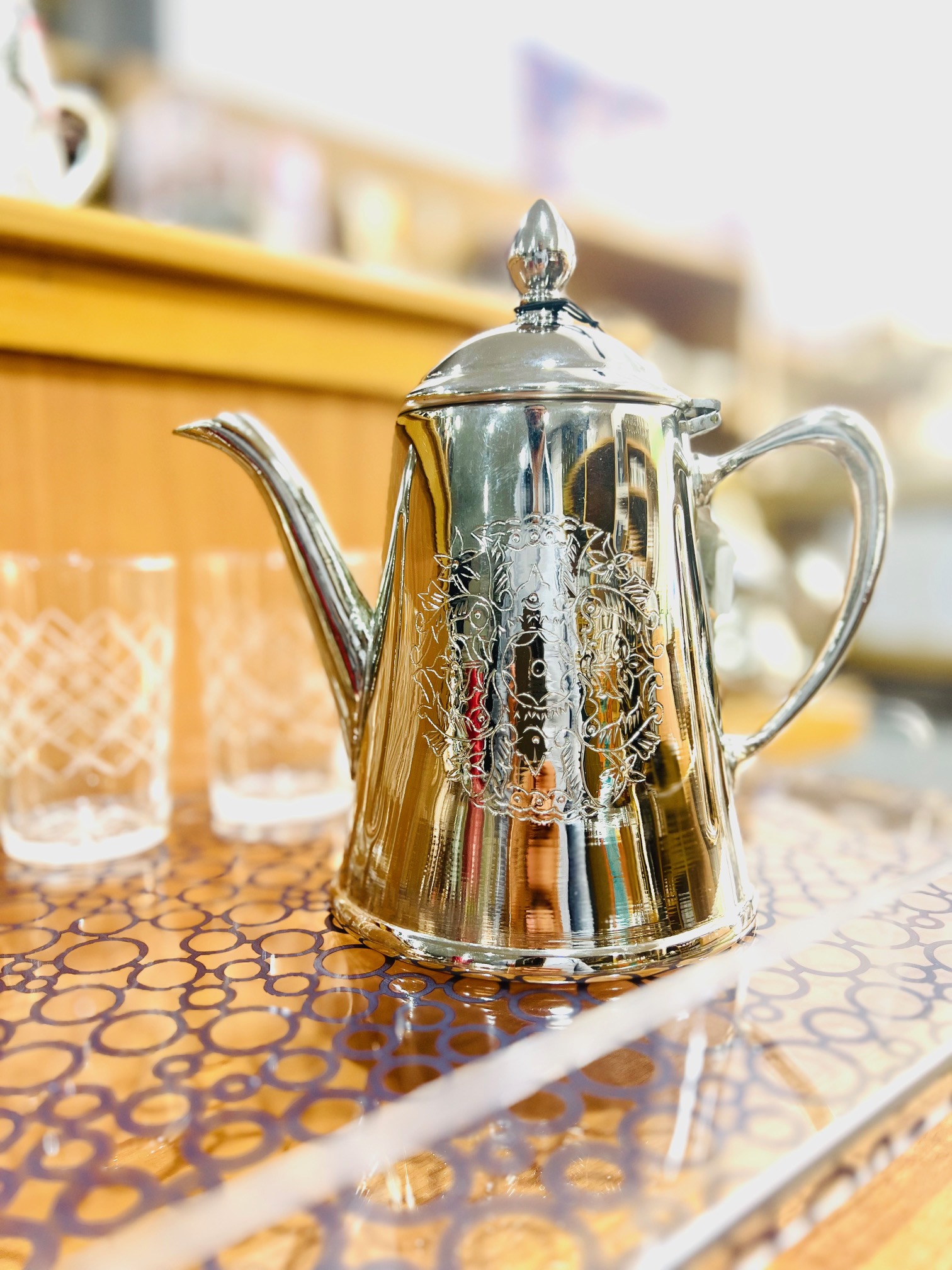théière argentée